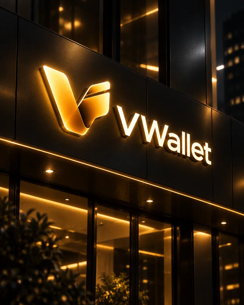 VWallet illuminated building signage